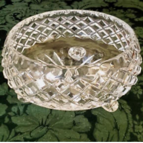 Antique Rare & Unique Gorham Crystal Tri-Footed Bowl Perfect Diamond Pattern - Picture 3 of 8